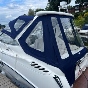 SEALINE S28 BOAT COVER *NEW*. SELF-FIT. ARMADA BLUE ACRYLIC CANVAS